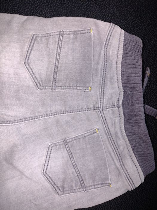 Spodnie jeans szary 80