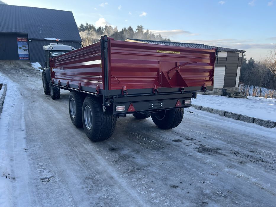 Przyczepa Tandem jednoosiowa wywrotka kiper 3 strony transport gratis