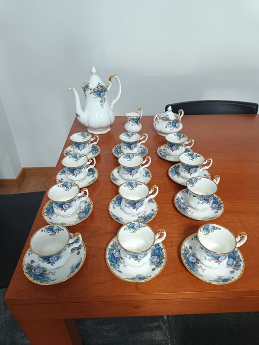 Serviço de chá inglês e serviço de café Royal Albert 1987