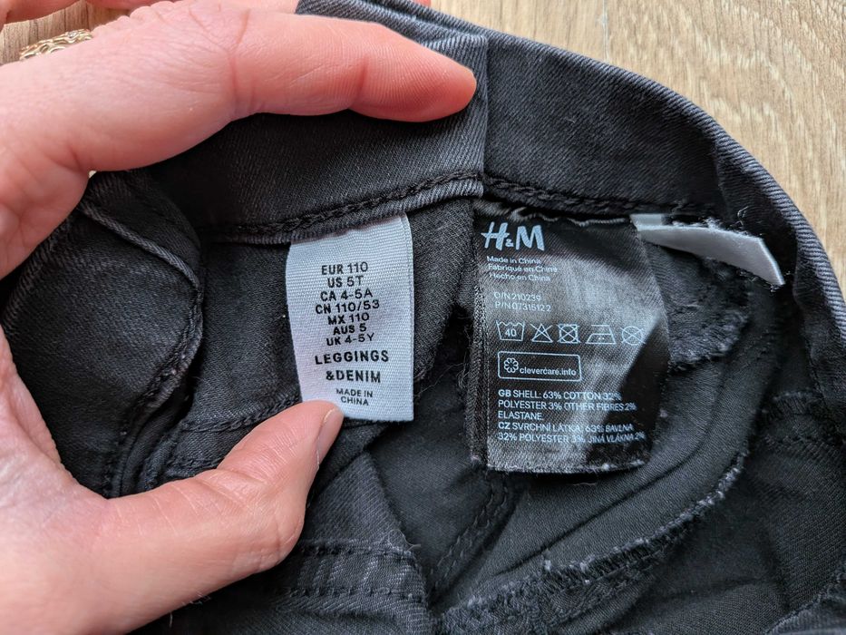 spodnie, jegginsy, rozmiar 110, h&M