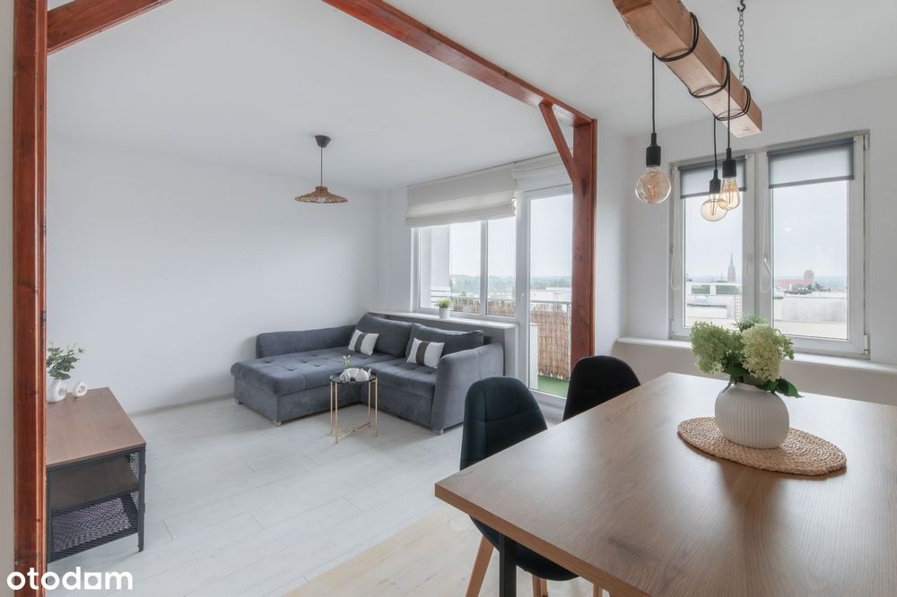 3 pokoje w centrum Torunia | loggia | Młodzieżowa