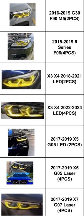 Ангельские глазки BMW Жовті ходові вогні БМВ Желтые глазки БМВ DRL BMW