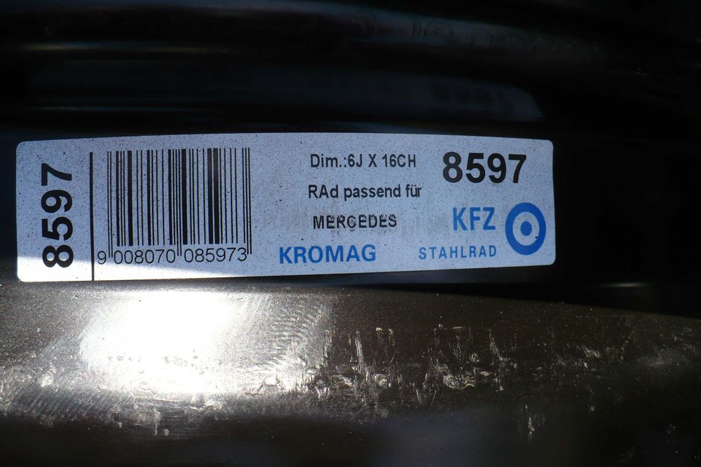 Felgi Stalowe 5X112 6JX16" ET39 Mercedes Oryginał Komplet