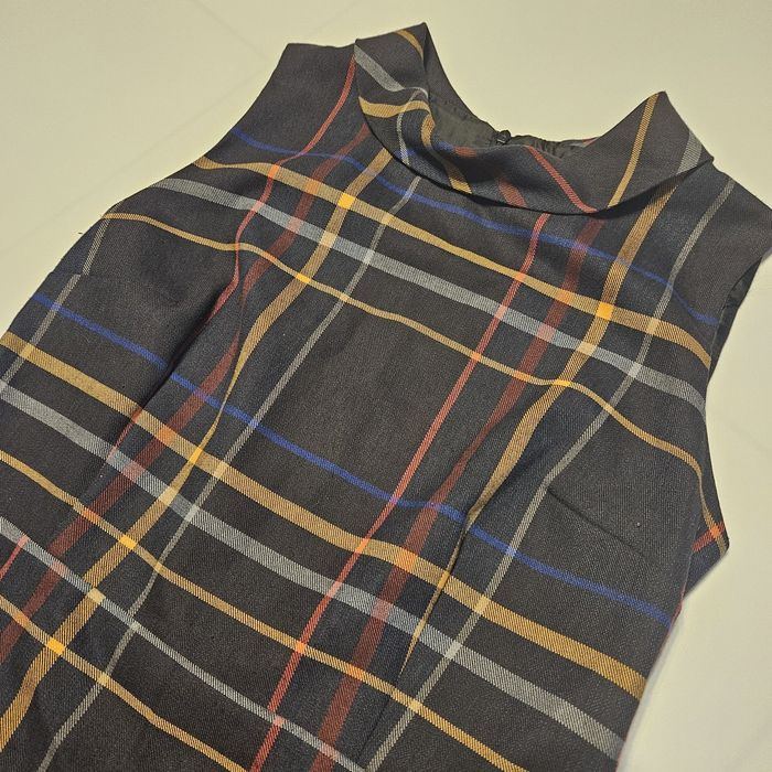 Wiskozowa elegancka sukienka quiosque L w kratę  ołówkowa damska elega