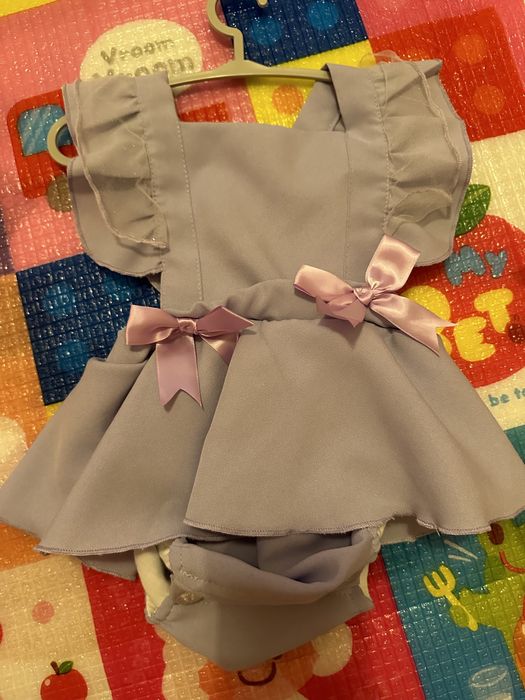 Vestido lilás bebe menina 6-9 m