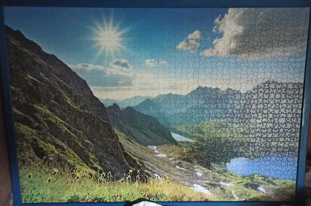 Puzzle Dolina Pięciu Stawów Tatry 2000 el. TREFL 27047 Rama obraz