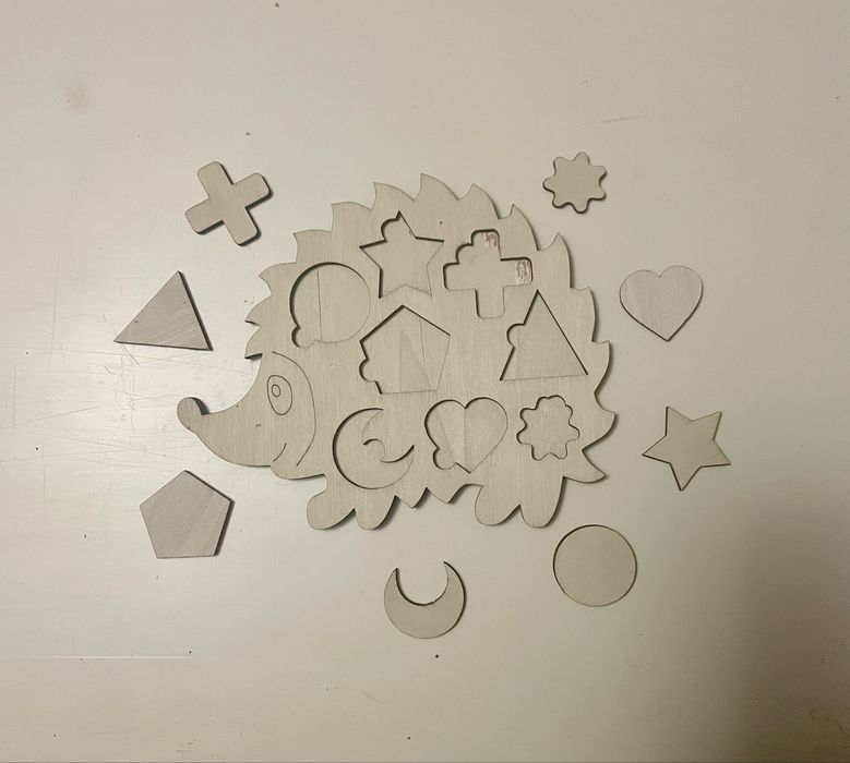 Розвиваючий пазл-вкладиш-розмальовка «Іжачок»