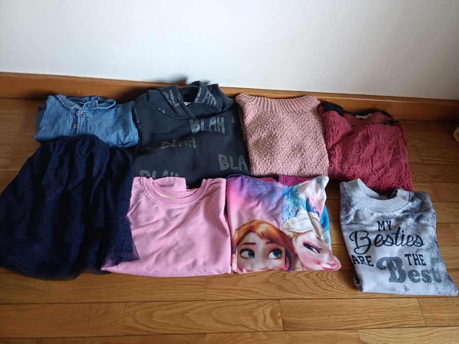 Lote de 8 peças de menina 8-9 anos inverno