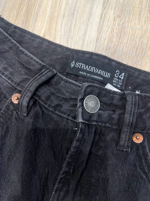 Прямі чорні джинси Stradivarius D98,34 розмір