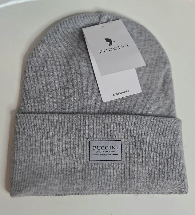 Szara Czapka Puccini Zimowa Beanie