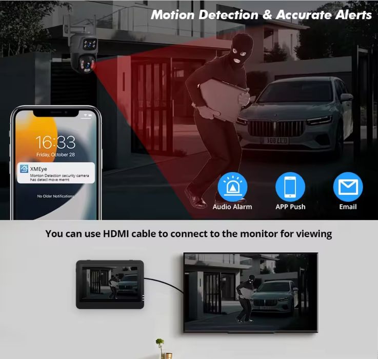 NVR відеореєстратор відеоспостереження з монітором 2 в 1 ICSee WiFi 8к