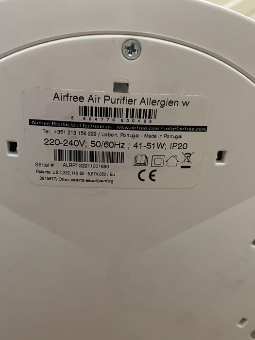 Purificador de Ar Airfree Allergien
