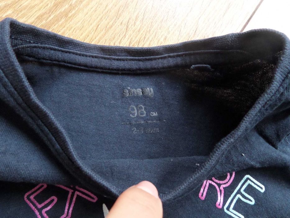 t-shirt sinsay rozm 98, granatowy