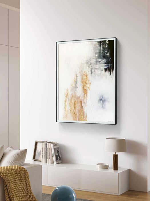 Duży obraz strukturalny na płótnie 60x80 "Chwila" / Abstrakcja Loft Modern Classic Minimalizm Modern