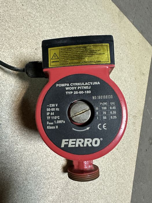 Pompa cyrkulacyjna wody pitnej