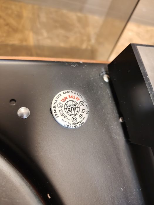 Gramofon His Masters voice 643 FF, Made in Denmark, retro, vintage