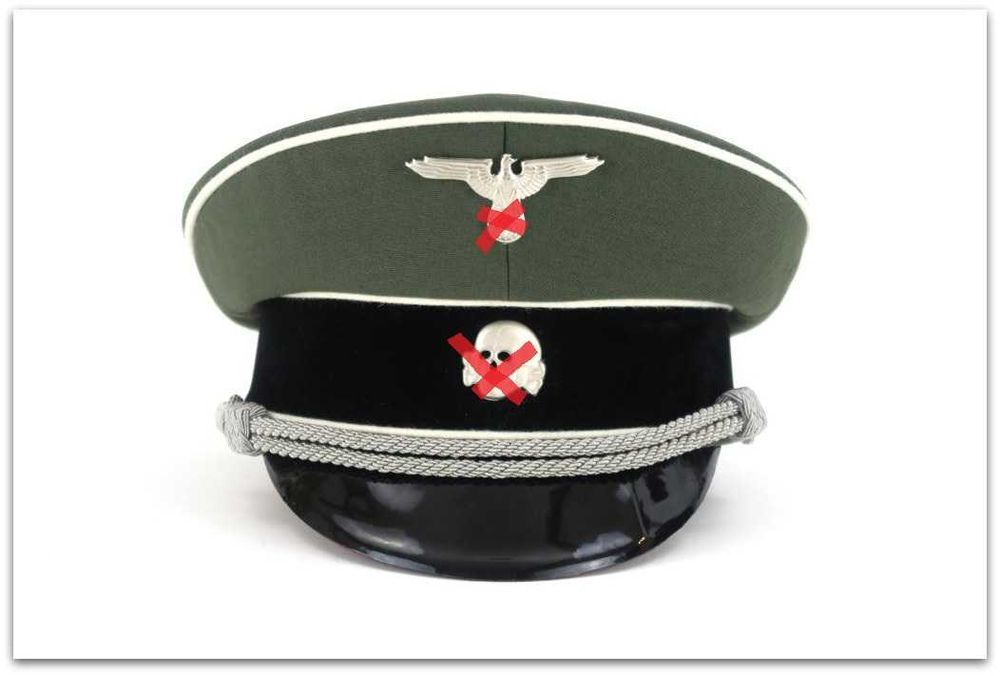 MC001 oficerska czapka galowa SCHIRMMUTZE WAFFEN-SS PIECHOTA