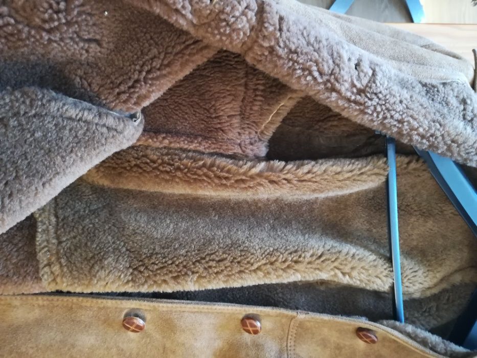 Casaco em pele genuína