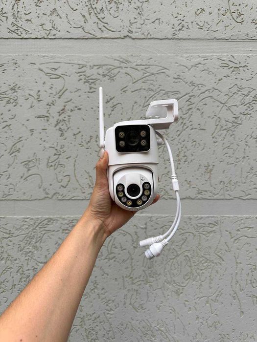 IP WiFi подвійна камера відеонагляду айсі вулична зі звуком iCsee A28