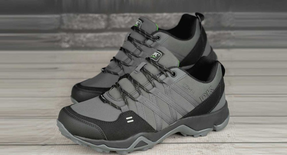 Szare Buty Męskie Trekkingowe DK Soft Shell 41-46