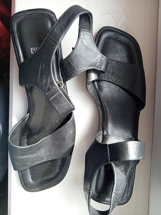 Czarne sandały ecco, rozm.5 1/2