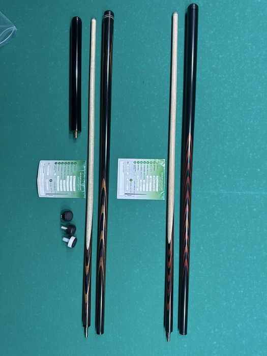 Бильярдный кий эбен-падук и макассар-лимонник-амарант