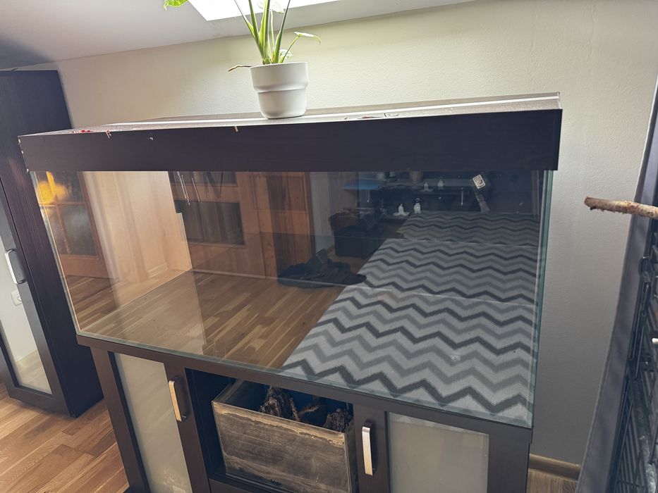 Akwarium 300l full optiwhite 120/50/50 10mm z pokrywą i oświet. Led