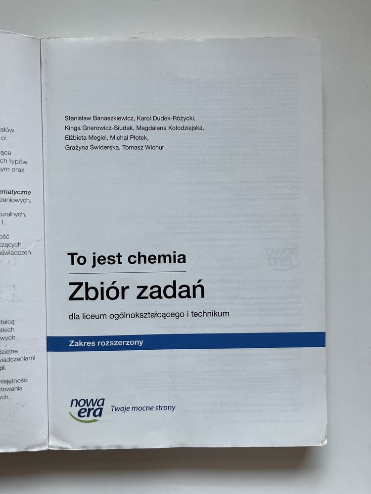 Zbiór Zadań Z Chemii Do Szkół Ponadgimnazjalnych Zakres Rozszerzony Zbiór zadań To jest chemia zakres rozszerzony nowa era Olesno • OLX.pl