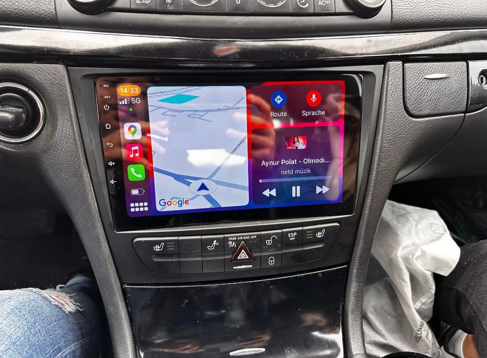Rádio Android 14 com GPS Mercedes W211/CLS (Artigo Novo)
