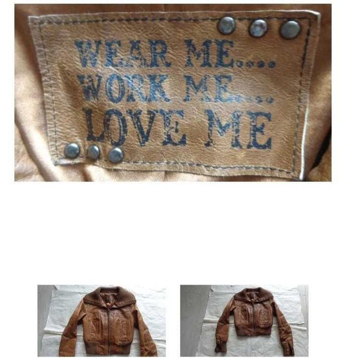 New Look vintage kurtka katana damska skórzana 12-10 / Large