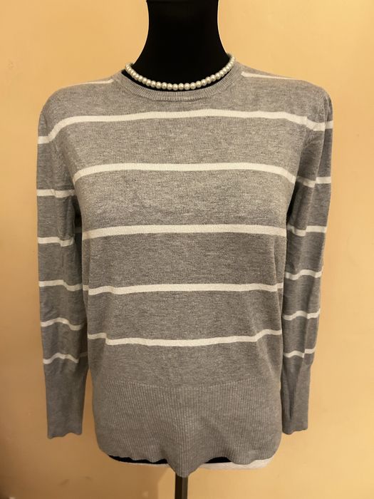 Sweter damski w paski szary XL 42 M&S