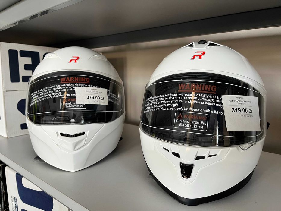Kask Rhino Nowy XS oraz S Biały