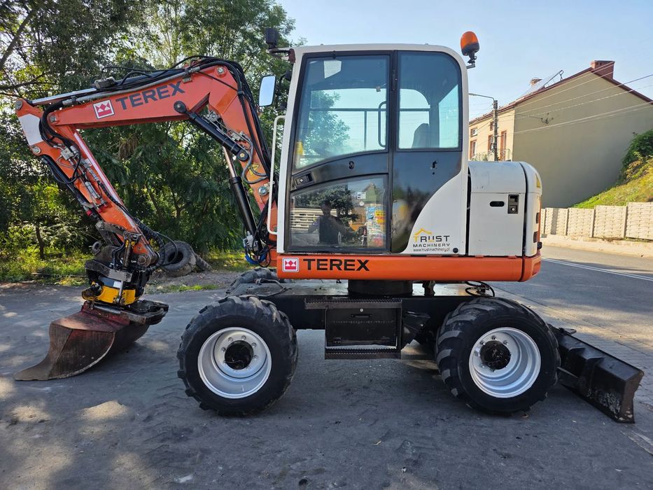 Terex TW 70 Roto Engcon+Szczypce  Koparka kołowa 7 ton. Bardzo dobry stan. Ze Szwecji. 2 Łyżki