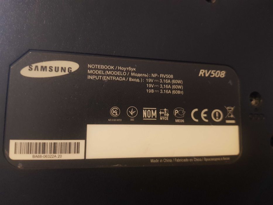 Ноутбук SAMSUNG RV508