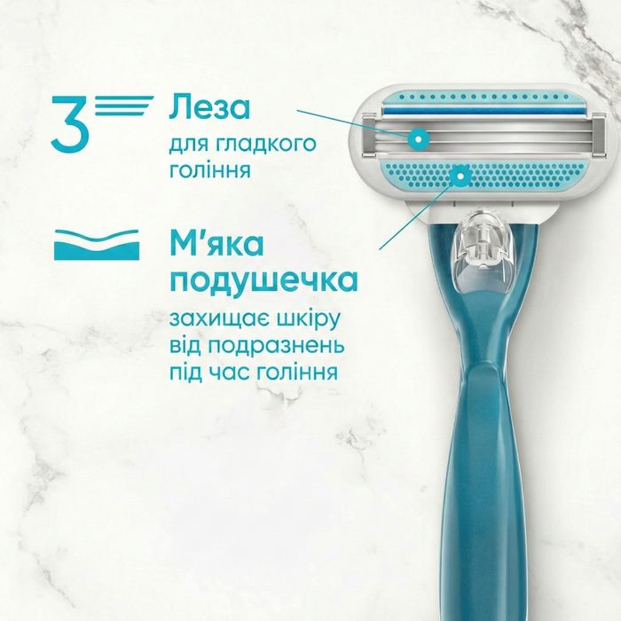 8 шт Змінні картриджі для гоління Gillette Venus Smooth (леза,жіночі)