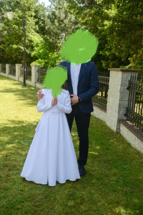 Sukienka komunijna z wiankiem