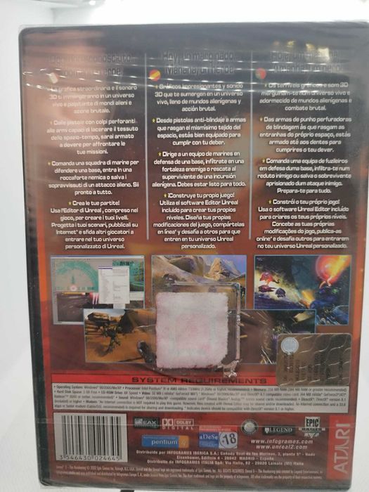 Unreal II The Awakening PC CD-ROM Selado