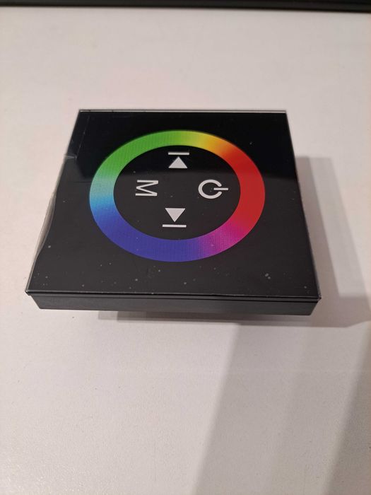 Sterownik RGB dotykowy panel naścienny black czarny 12A 12-24 V