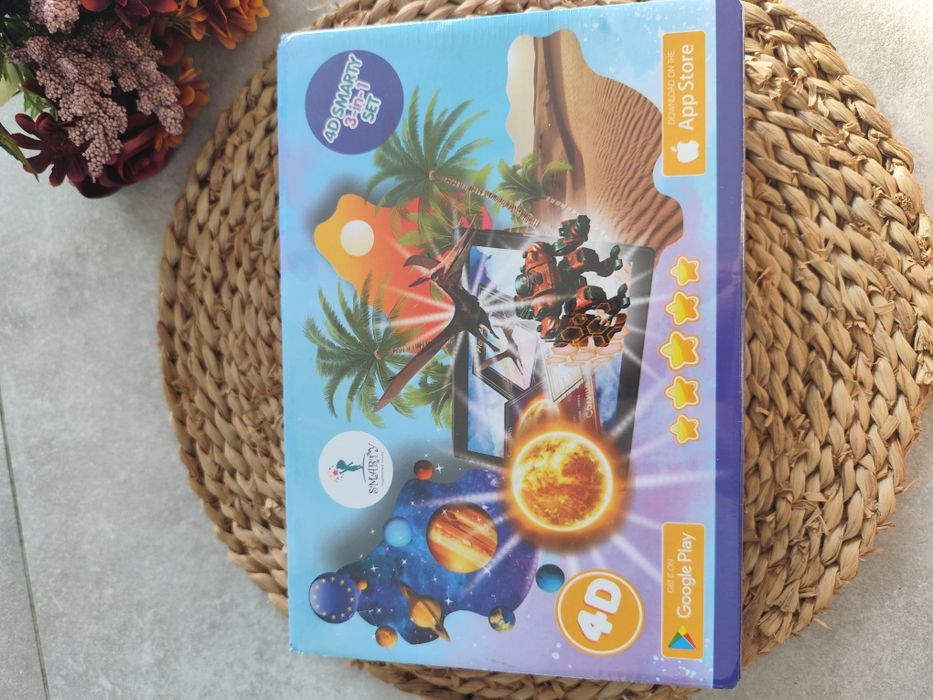 Interaktywne karty edukacyjne Smarty 4D dinozaury roboty planety