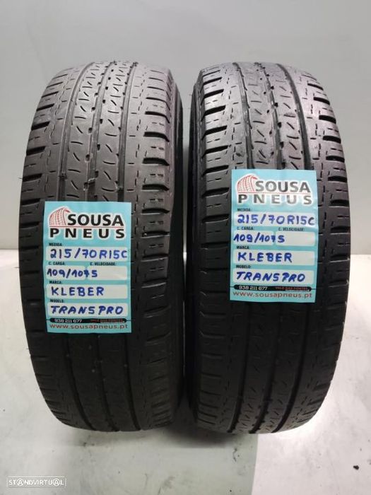 2 pneus pneus semi novos 215-70r15c kleber - oferta dos portes
