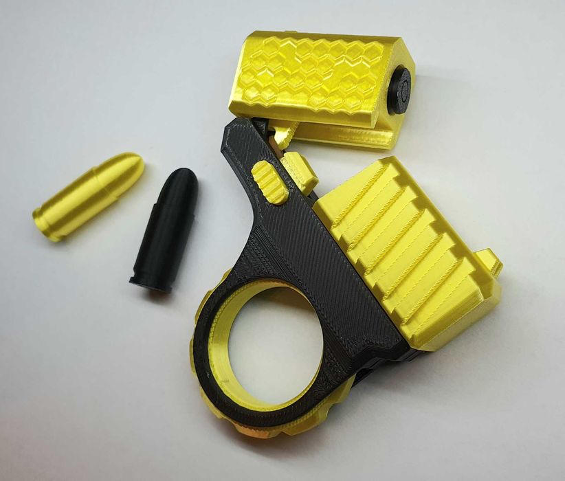 Pistolet Fidget Spinner Antystresowa Zabawka + 6 Naboi