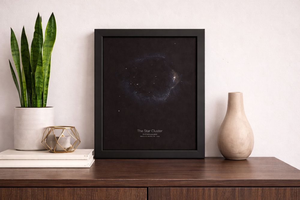 Quadro mapa de estrelas , prenda dia dos namorados