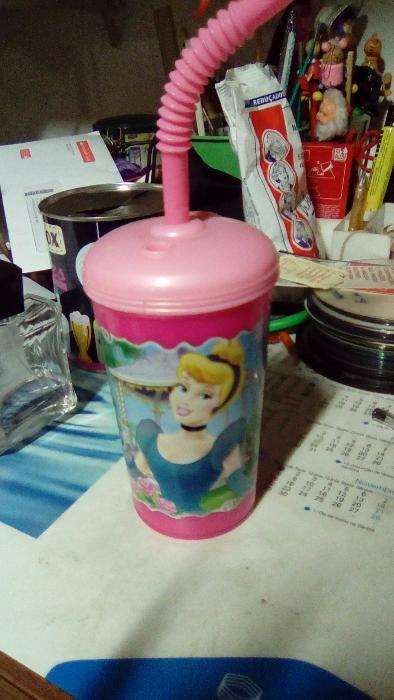 Copo de sumo das princesas Disney - Oferta de Portes de Envio