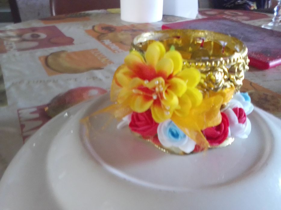 Taça decorada para casa