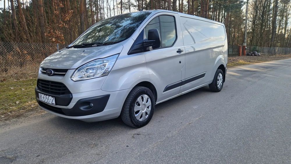Ford TRANSIT CUSTOM L2H1  2.2TDCI 125KM L2H1 Long Klima Elektryka Duża Navi Tempomat Furgon 3os.
