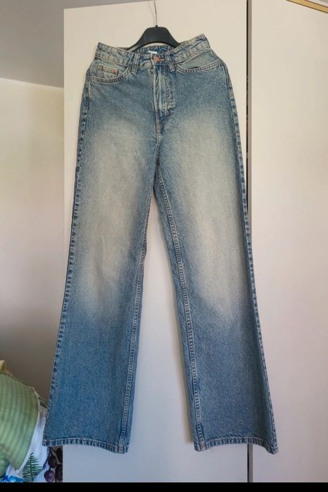 Spodnie jeans dzwony r.xxs