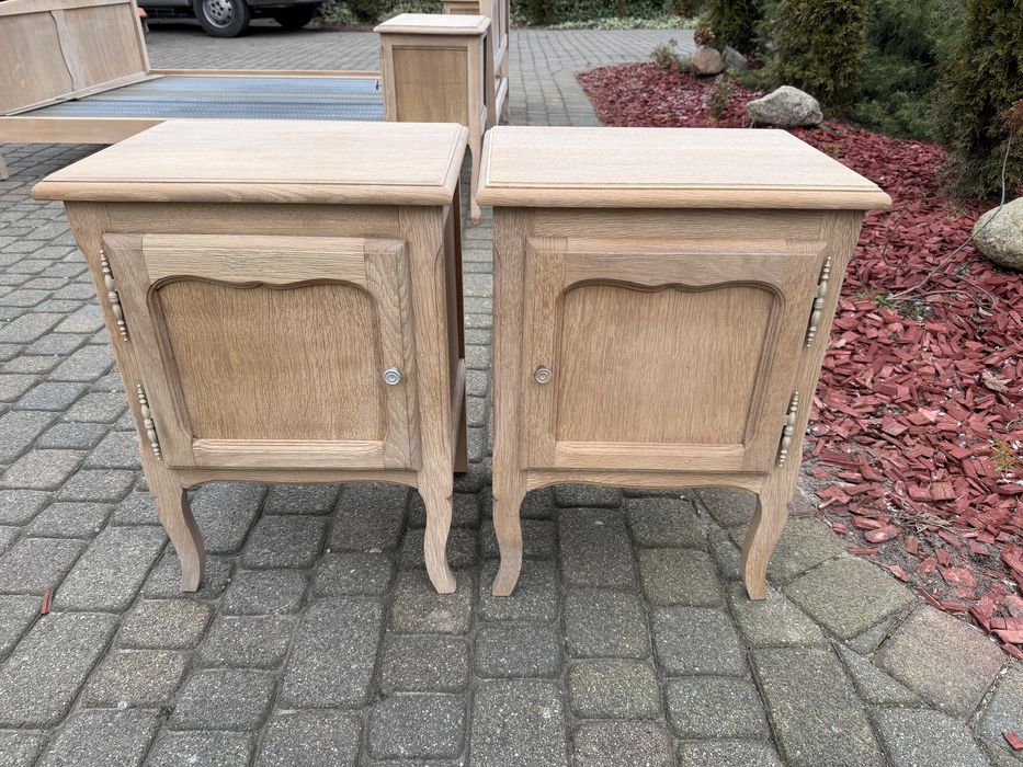 Stoliki nocne nakastlik szafka nocna drewno dębowe oczyszczone Ludwik