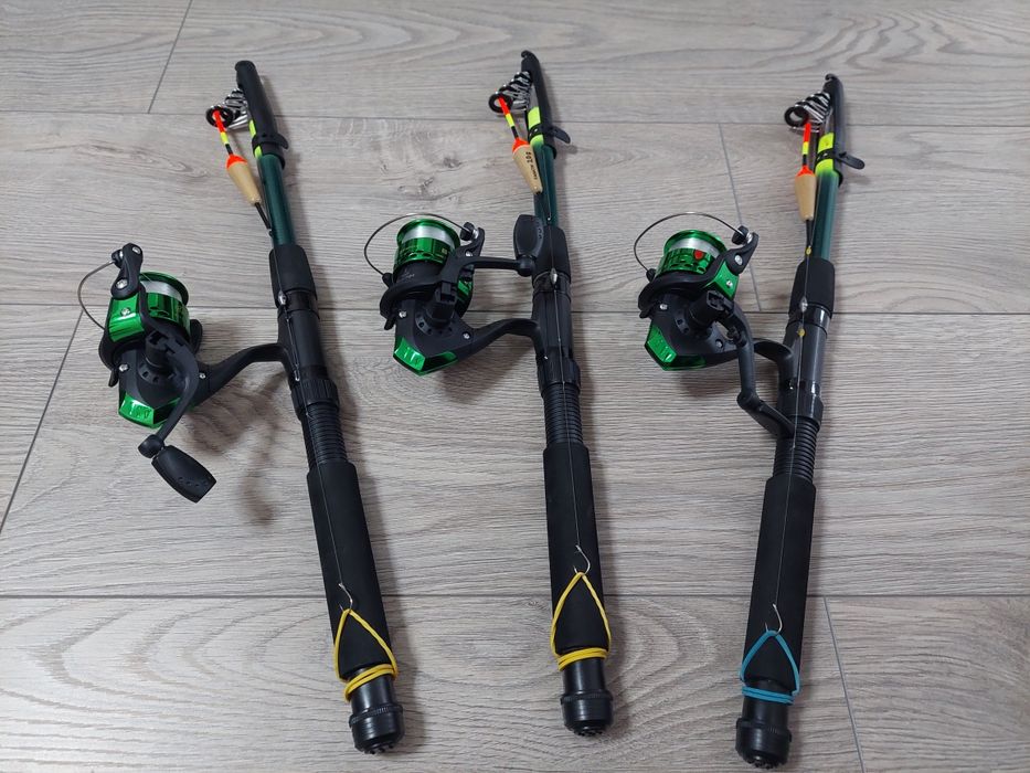 Удочки спінінги Rumpol KNIGHT 2.4м з катушкою та повною оснасткою