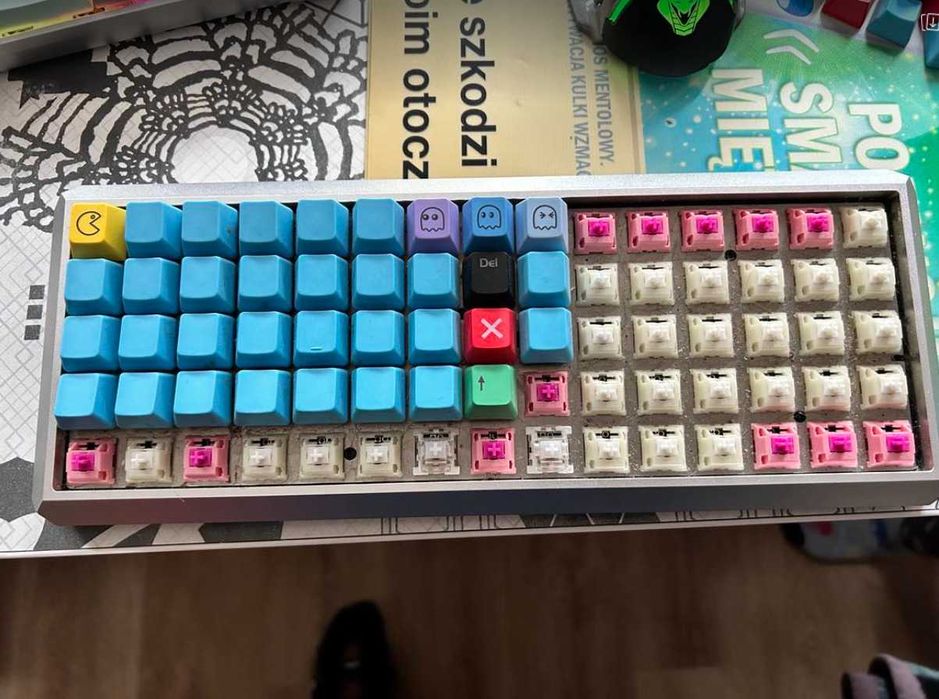 Klawiatura mechaniczna ortonormalna XD75 ATmega32U obudowa aluminiowa