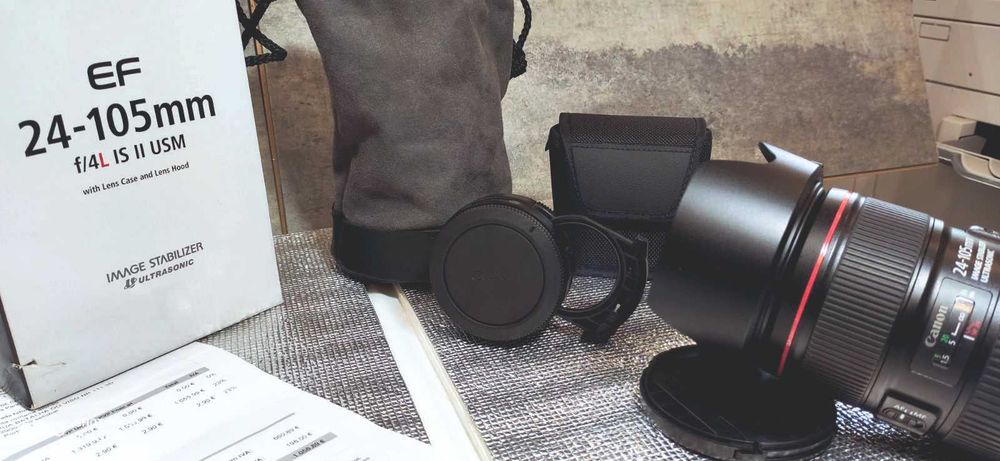Canon EF 24-105mm IS ll USM + Anel adaptador